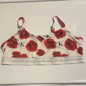 Calvin Klein Red Floral Tank Top